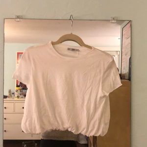 Zara Balloon Cotton Crop top